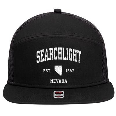 Searchlight Nevada Nv Vintage Athletic Sports 7 Panel Mesh Trucker Snapback Hat