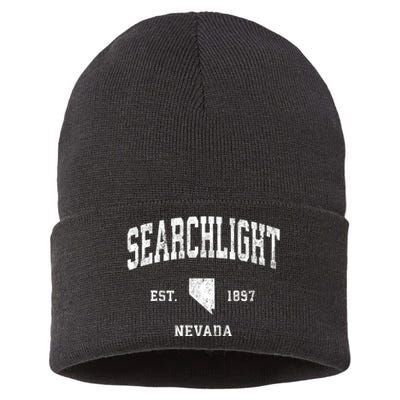 Searchlight Nevada Nv Vintage Athletic Sports Sustainable Knit Beanie