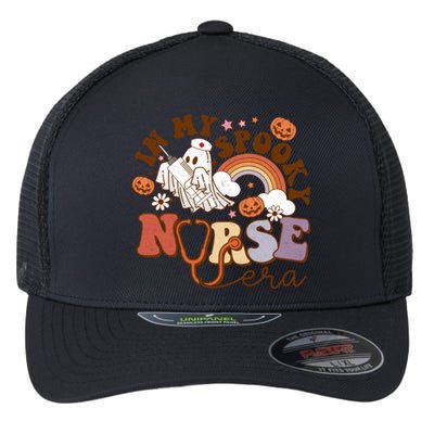 Spooky Nicu Nurse Halloween Ghost In My Spooky Nurse Era Cute Gift Flexfit Unipanel Trucker Cap