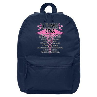 STNA Nurse Nurses Week Nursing School Mothers Day Women Her 16 in Basic Backpack