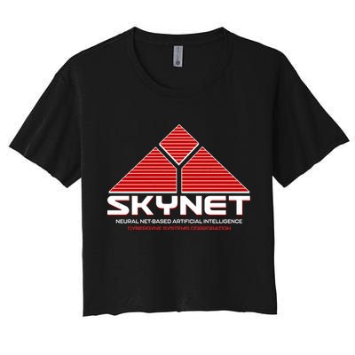Skynet Neural Net Based Artificial Intelligence Cyberdyne Systems Corporation Crop Top