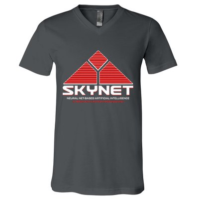Skynet Neural Net Based Artificial Intelligence Cyberdyne Systems Corporation V-Neck T-Shirt