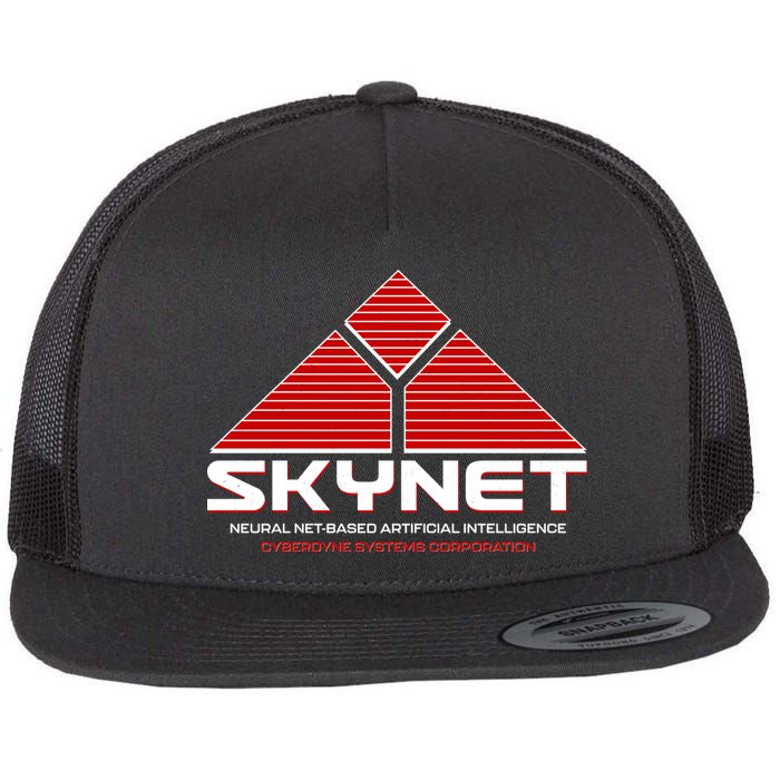 Skynet Neural Net Based Artificial Intelligence Cyberdyne Systems Corporation Flat Bill Trucker Hat