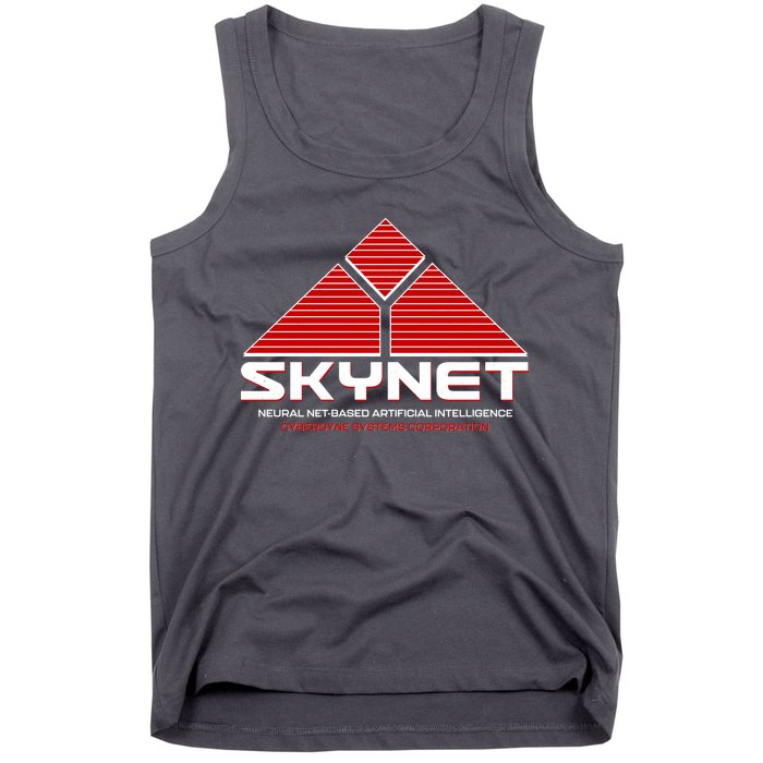 Skynet Neural Net Based Artificial Intelligence Cyberdyne Systems Corporation Tank Top