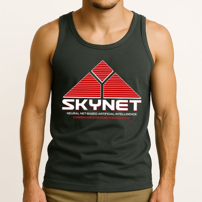 Skynet Neural Net Based Artificial Intelligence Cyberdyne Systems Corporation Tank Top