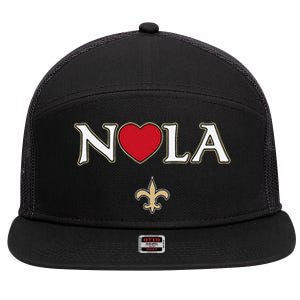 Support Nola Never Forget New Orleans Nola Strong Pray 7 Panel Mesh Trucker Snapback Hat