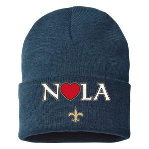 Support Nola Never Forget New Orleans Nola Strong Pray Sustainable Knit Beanie