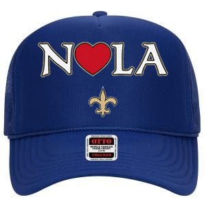 Support Nola Never Forget New Orleans Nola Strong Pray High Crown Mesh Back Trucker Hat