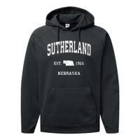 Sutherland Nebraska Ne Vintage Athletic Performance Fleece Hoodie