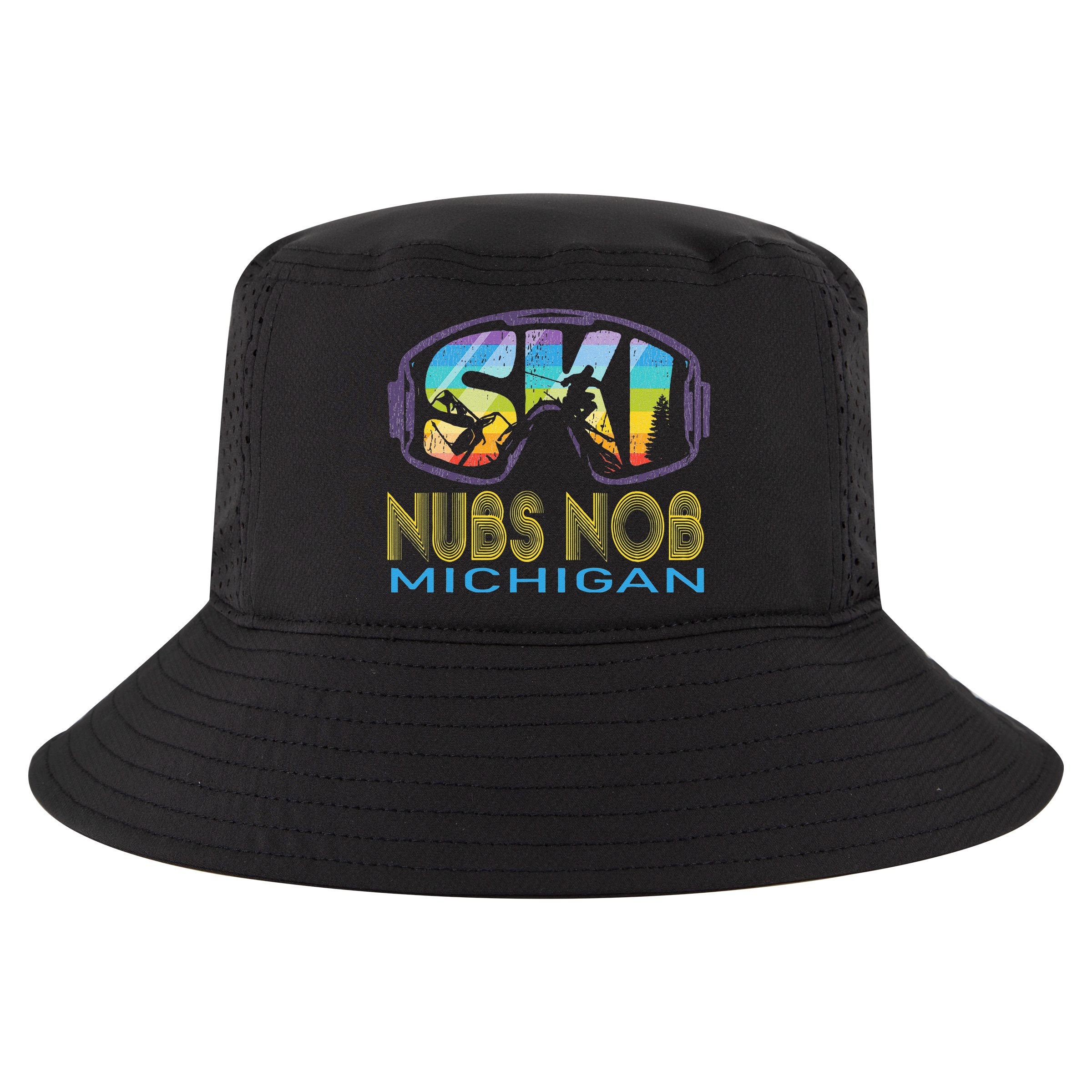Ski Nubs Nob Michigan Skiing Vacation Cool Comfort Performance Bucket Hat
