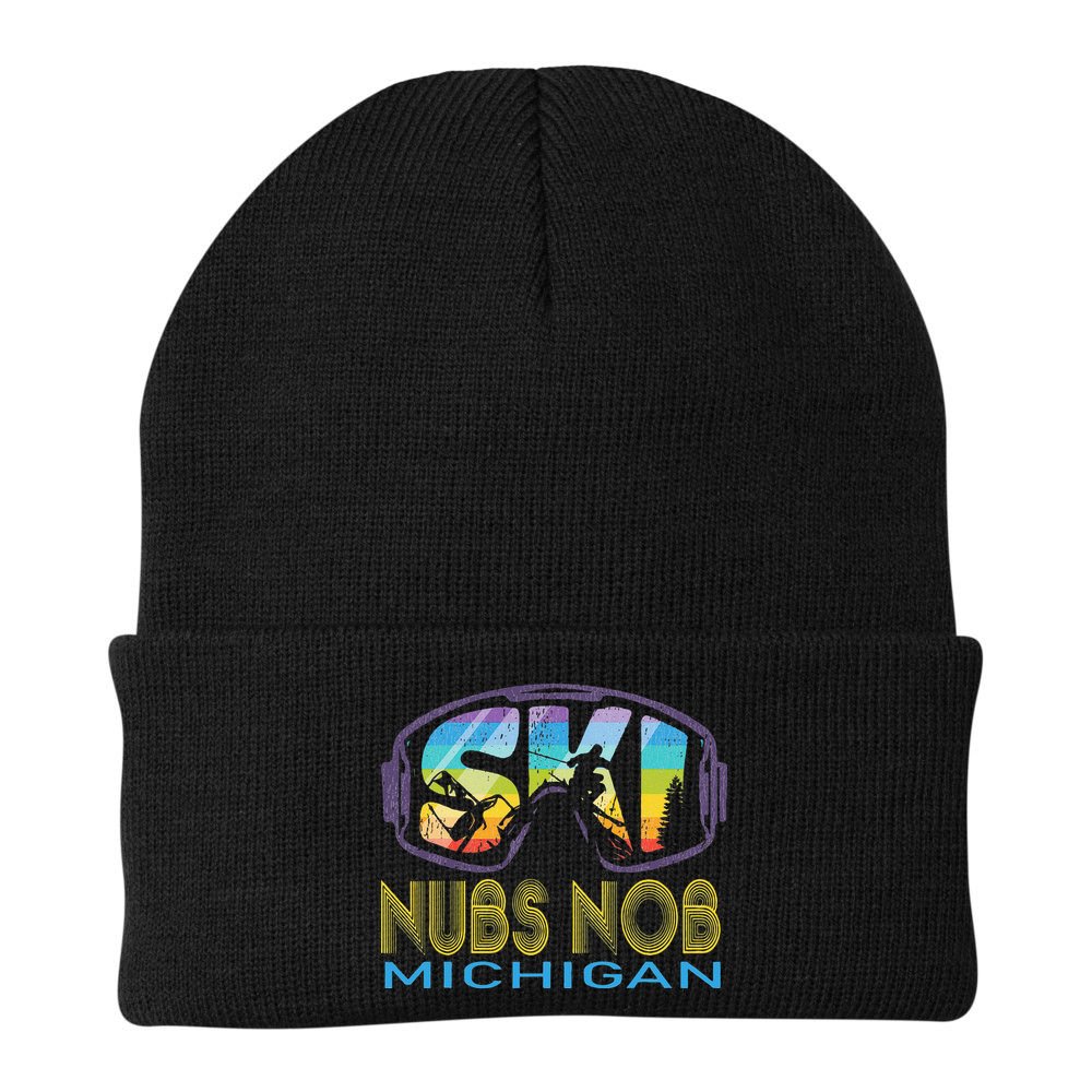 Ski Nubs Nob Michigan Skiing Vacation Beanie