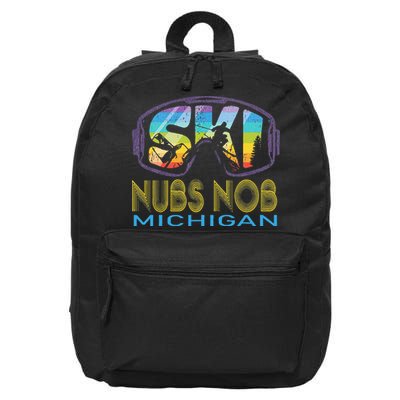 Ski Nubs Nob Michigan Skiing Vacation 16 in Basic Backpack