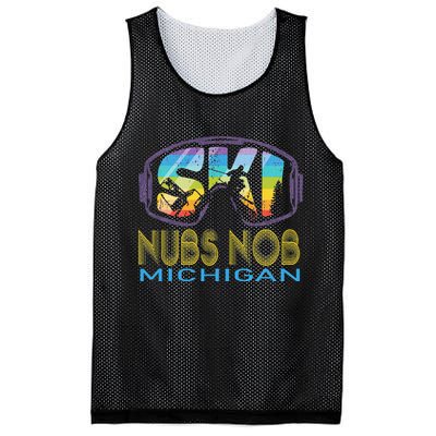 Ski Nubs Nob Michigan Skiing Vacation Mesh Reversible Basketball Jersey Tank