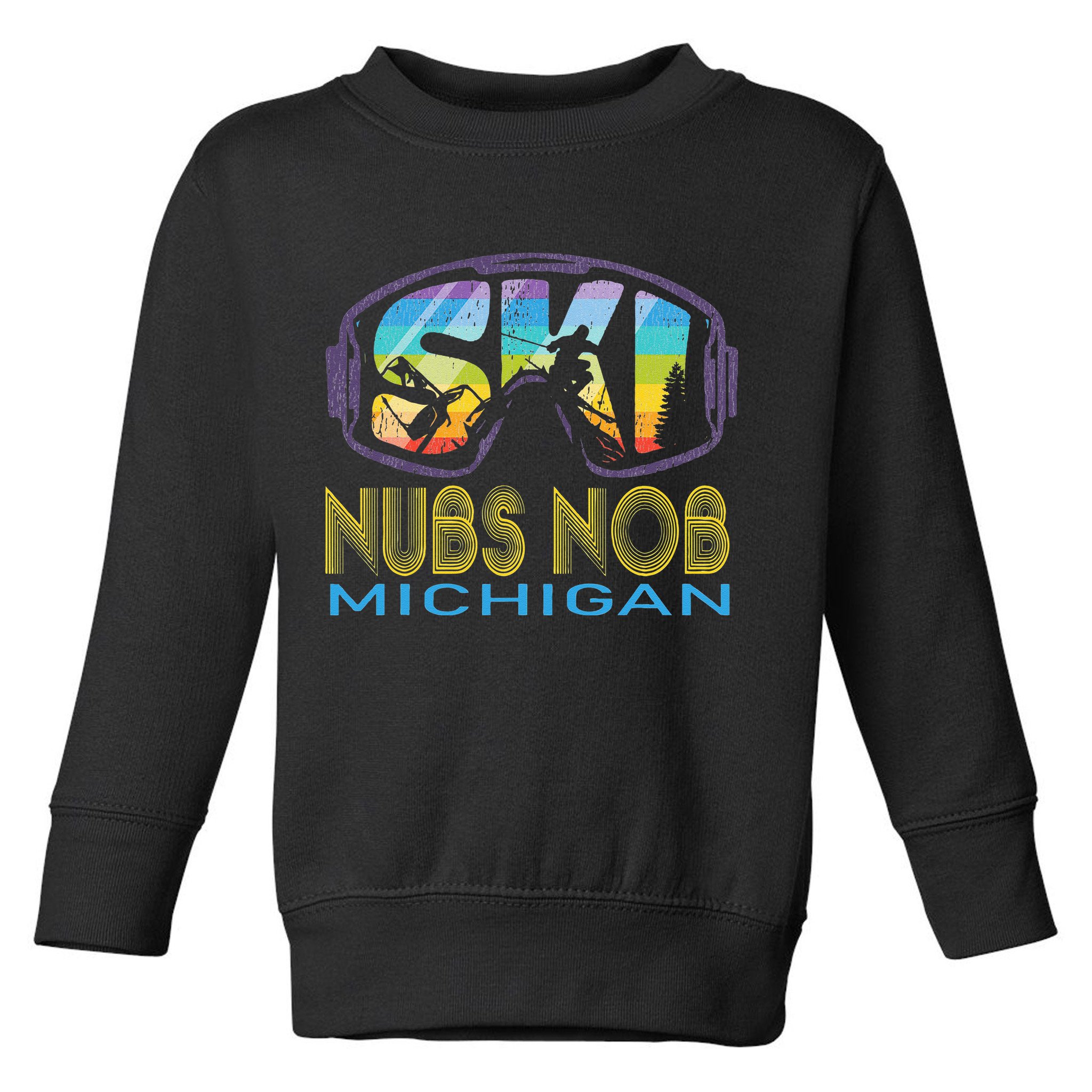 Ski Nubs Nob Michigan Skiing Vacation Toddler Sweatshirt
