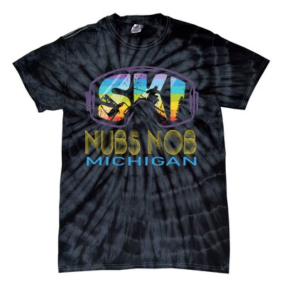 Ski Nubs Nob Michigan Skiing Vacation Tie-Dye T-Shirt