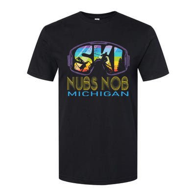 Ski Nubs Nob Michigan Skiing Vacation Softstyle® CVC T-Shirt