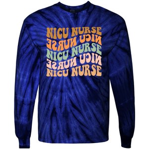 Stethoscope NICU Nurse Fall Yall Autumn Funny Thanksgiving Tie-Dye Long Sleeve Shirt