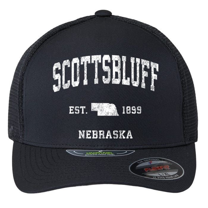 Scottsbluff Nebraska Ne Vintage Athletic Sports Flexfit Unipanel Trucker Cap