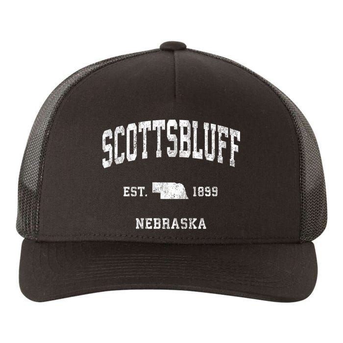 Scottsbluff Nebraska Ne Vintage Athletic Sports Yupoong Adult 5-Panel Trucker Hat