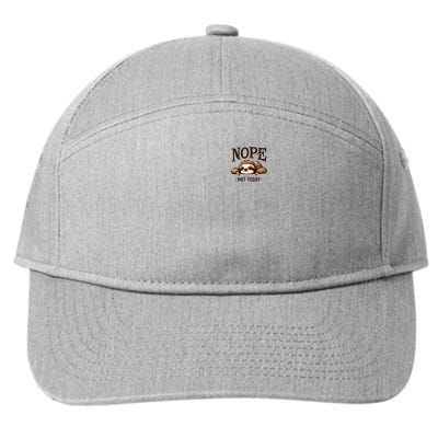 Sloth Nope Not Today Lazy Sleeping Animal Funny 7-Panel Snapback Hat