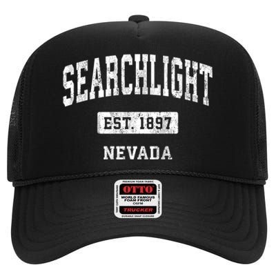 Searchlight Nevada Nv Vintage Sports High Crown Mesh Back Trucker Hat