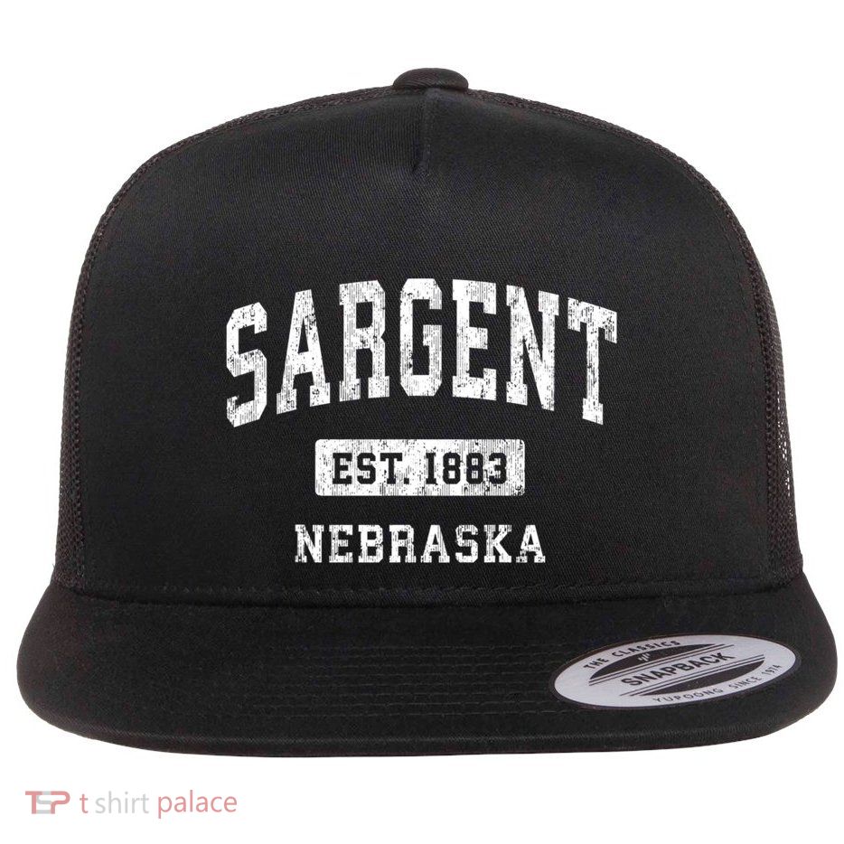Sargent Nebraska Ne Vintage Athletic Sports Flatbill Hat