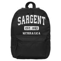 Sargent Nebraska Ne Vintage Athletic Sports 16 in Basic Backpack