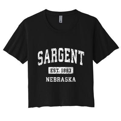 Sargent Nebraska Ne Vintage Athletic Sports Crop Top