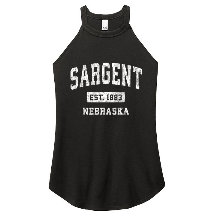 Sargent Nebraska Ne Vintage Athletic Sports Women's Perfect Tri Rocker Tank