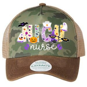 Spooky Nicu Nurse Halloween Neonatal Intensive Care Unit Gift Legacy Tie Dye Trucker Hat