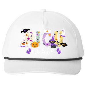 Spooky Nicu Nurse Halloween Neonatal Intensive Care Unit Gift Snapback Five-Panel Rope Hat