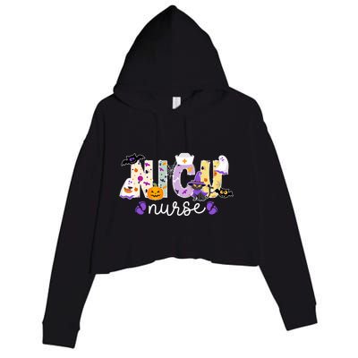 Spooky Nicu Nurse Halloween Neonatal Intensive Care Unit Gift Crop Fleece Hoodie