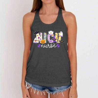 Spooky Nicu Nurse Halloween Neonatal Intensive Care Unit Gift Women's Knotted Racerback Tank