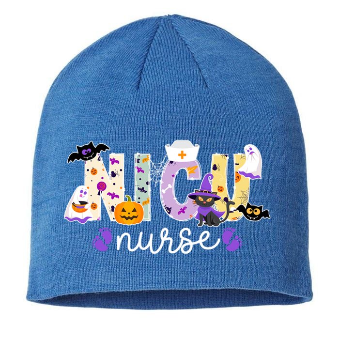 Spooky Nicu Nurse Halloween Neonatal Intensive Care Unit Gift Sustainable Beanie