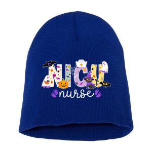 Spooky Nicu Nurse Halloween Neonatal Intensive Care Unit Gift Short Acrylic Beanie