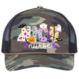 Spooky Nicu Nurse Halloween Neonatal Intensive Care Unit Gift Retro Rope Trucker Hat Cap