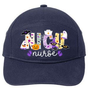 Spooky Nicu Nurse Halloween Neonatal Intensive Care Unit Gift 7-Panel Snapback Hat