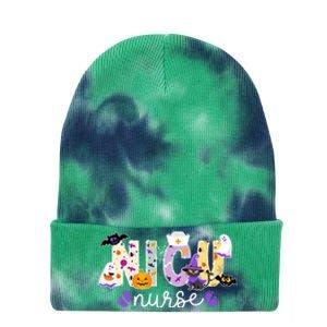 Spooky Nicu Nurse Halloween Neonatal Intensive Care Unit Gift Tie Dye 12in Knit Beanie