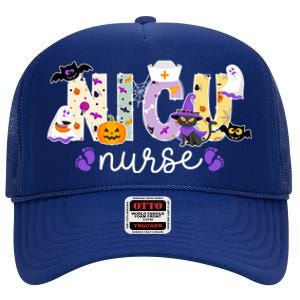 Spooky Nicu Nurse Halloween Neonatal Intensive Care Unit Gift High Crown Mesh Back Trucker Hat