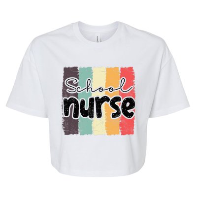 School Nurses Nursing Medical Hospital Woman Student Bella+Canvas Jersey Crop Tee