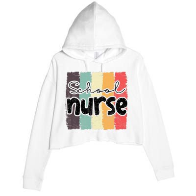 School Nurses Nursing Medical Hospital Woman Student Crop Fleece Hoodie