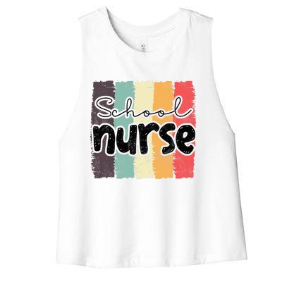 School Nurses Nursing Medical Hospital Woman Student Women's Racerback Cropped Tank