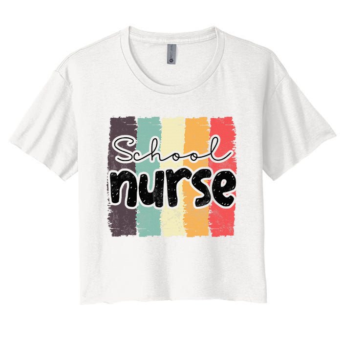 School Nurses Nursing Medical Hospital Woman Student Women's Crop Top Tee