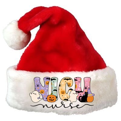 Spooky Nicu Nurse Halloween Nicu Nursing Gift Premium Christmas Santa Hat