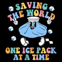 School Nurse Nursing Saving The World One Ice Pack At A Time Drawstring Bag