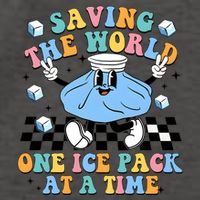 School Nurse Nursing Saving The World One Ice Pack At A Time Vector Backpack