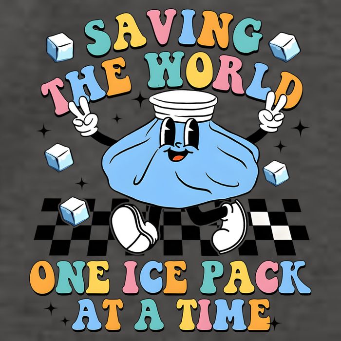 School Nurse Nursing Saving The World One Ice Pack At A Time Vector Backpack