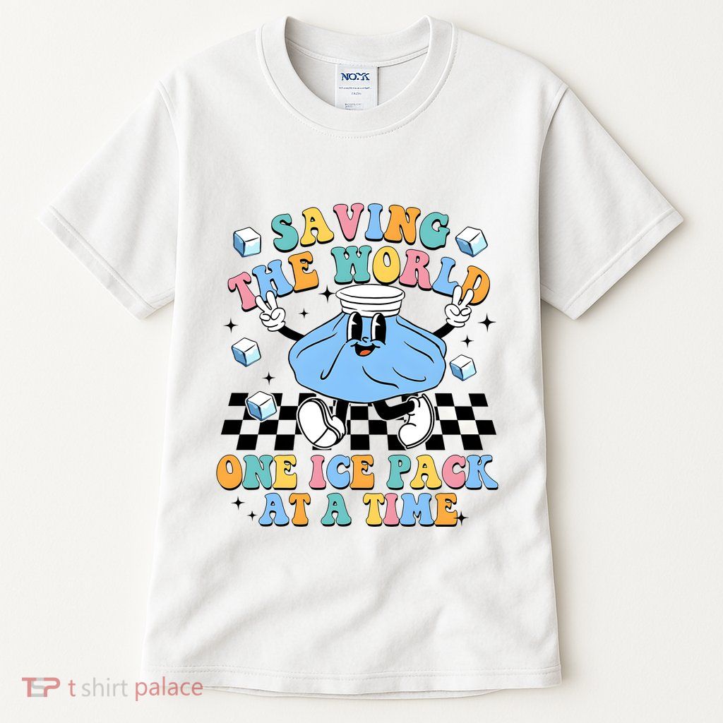 School Nurse Nursing Saving The World One Ice Pack At A Time Tall T-Shirt