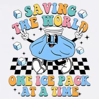 School Nurse Nursing Saving The World One Ice Pack At A Time Adult Drive Performance Visor
