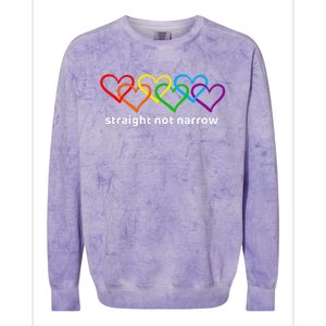 Straight Not Narrow Heart Chain Colorblast Crewneck Sweatshirt